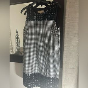 Michael Kors women’s checkered dress with pockets sleeveless sheath size 8